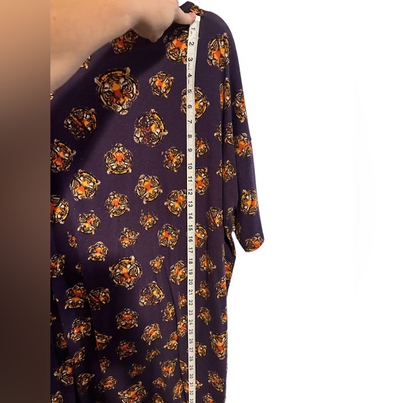 Lularoe Irma Top Purple and Gold Tiger Print - Picture 3 of 4